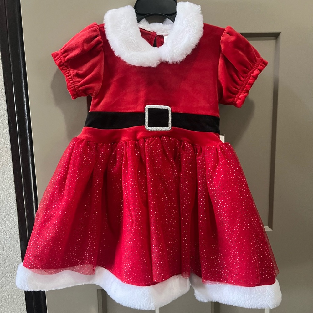 Festive Red Santa Dress Costume for Kids